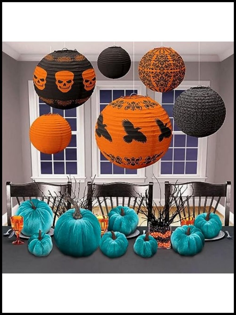 8 Pcs Velvet Artificial Pumpkins Set for Fall Halloween Thanksgiving Home Decor - Picture 4 of 6